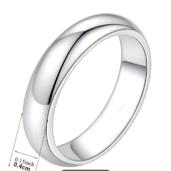 Stainless Steel ❤️Finger Ring 2mm Women Girl Couple Plain Wedding Band Sz 8 - Picture 4 of 6